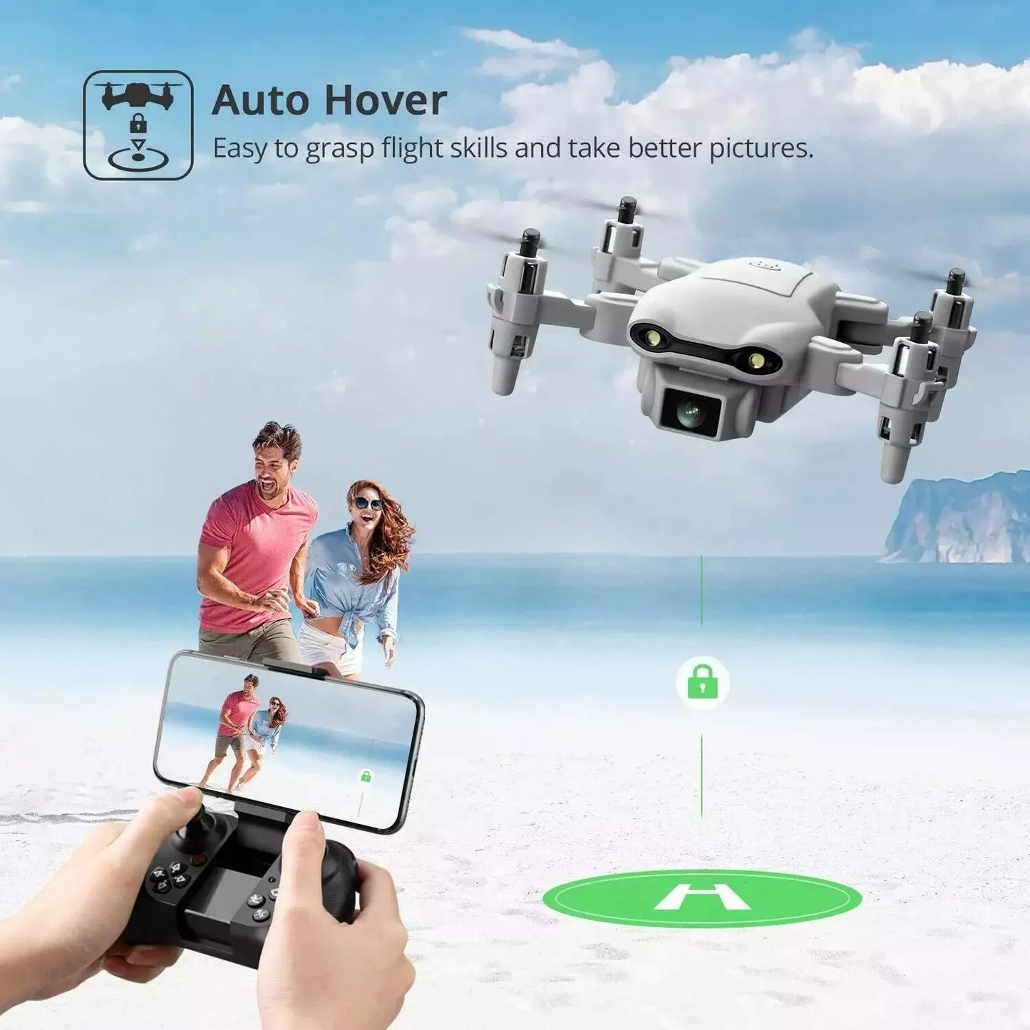 4DRC V9 Mini Drone For Kids Adults 720P HD FPV Camera, Foldable RC Quadcopter For Boys Girls With Altitude Hold, Headless Mode,Logistics Is Randomly Sent By UPS,USPS,FEDEX,Amazon Logistics.